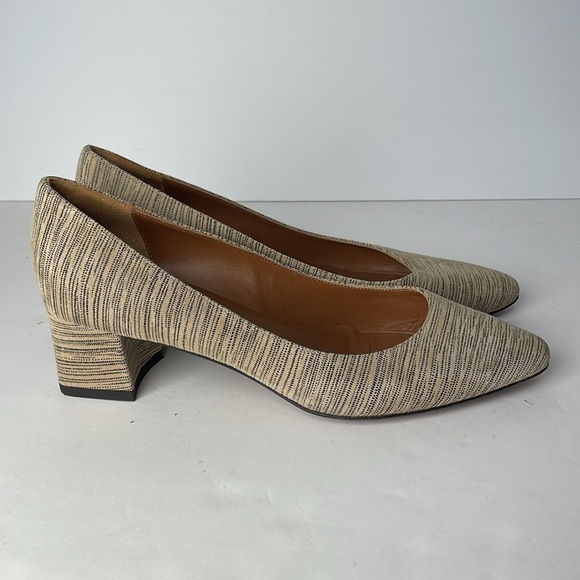 Aquatalia Phoebe Stripped Point Toe Pumps - Picture 3 of 8